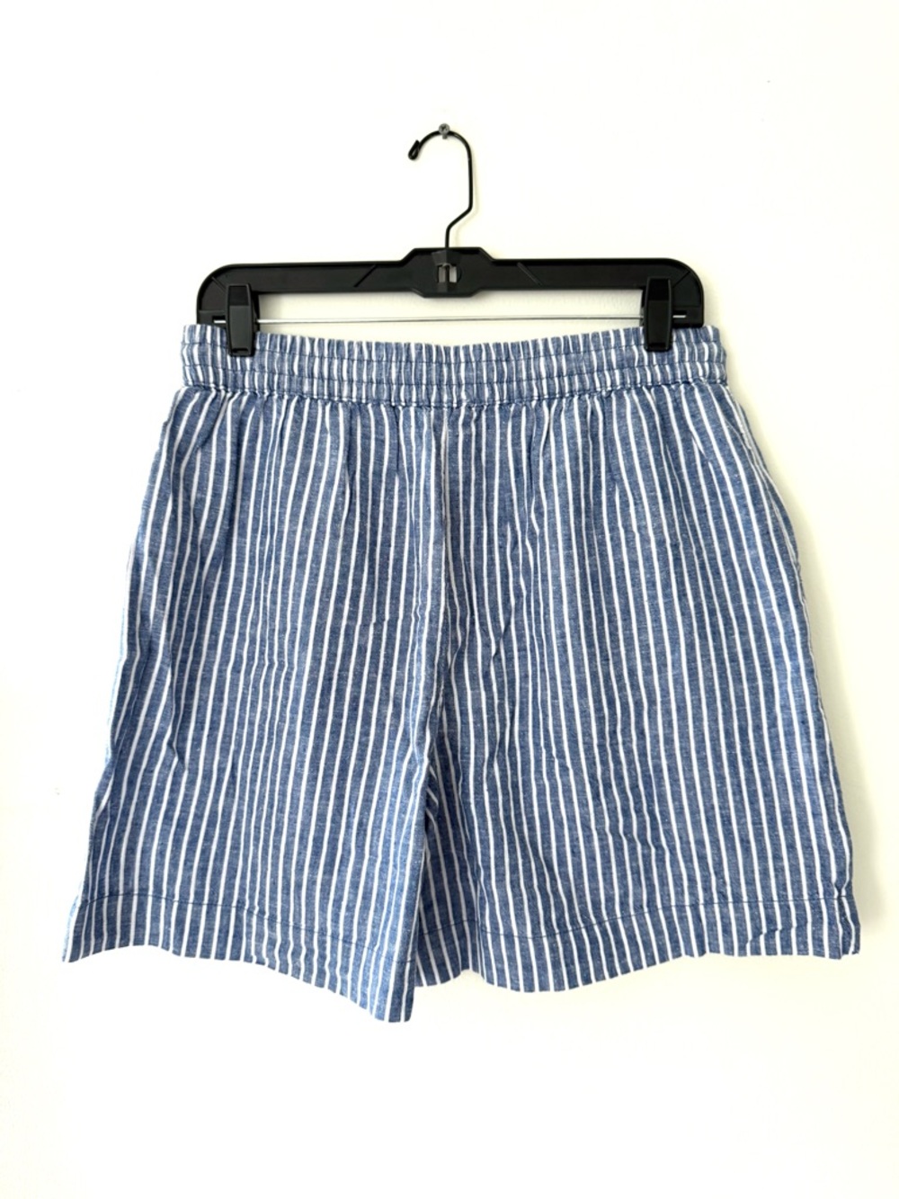 BeachLunchLounge Blue White Striped Linen Blend Shorts Coastal Americana - Picture 2 of 8